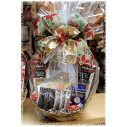 Basket of Holiday Cookies, Sweets & Peppermint Tea